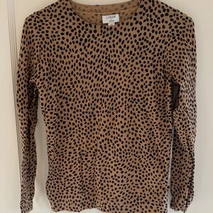 J. Crew Cheetah Print Teddie Sweater - size XS
